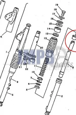 Slider voorvork Yamaha FS1 Exclusieve Aanbieding